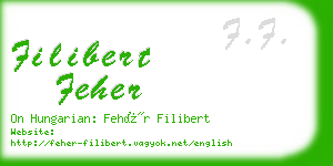 filibert feher business card